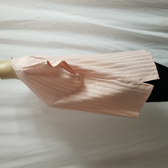 NEW EILEEN FISHER RIBBED SLEEVELESS BALLET-NECK TOP IN PINK/ PEACH - Picture 3 of 8